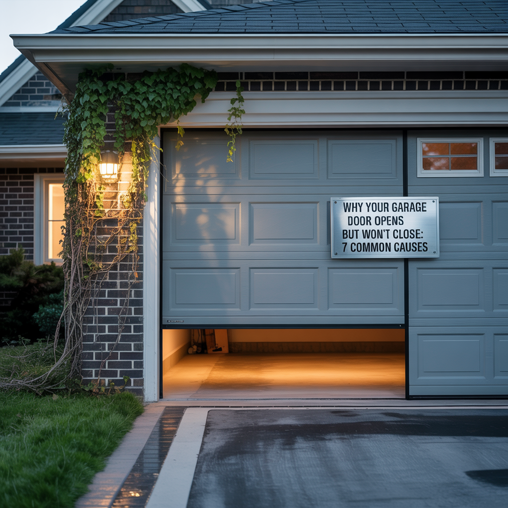 why you garage door opens but won't close